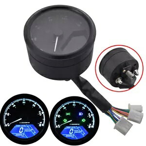 fW^Q[WI[goCXs[h[^[^R[^[svMPH KM/Hjo[T Digital Gauge Motorcycle Speedometer Tachometer Odometer MPH KM/H Universal