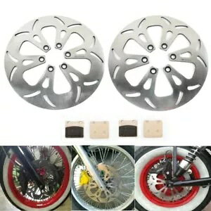 �t���Z�b�g�u���[�L���[�^�[�p�b�h�X�Y�L�C���g���[�_�[ 1400 VS1400GL VS1400GLP 1987-2004 Full Set Brake Rotors Pads For Suzuki Intruder 1400 VS1400GL VS1400GLP 1987-2004 �y���s�A���i�z