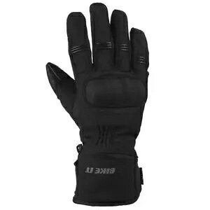 BikeIt gv ubN Y I[goC O[u h c[O Ahx`[ O[u BikeIt Triple Black Mens Motorcycle Gloves Waterproof Touring Adventure Glove