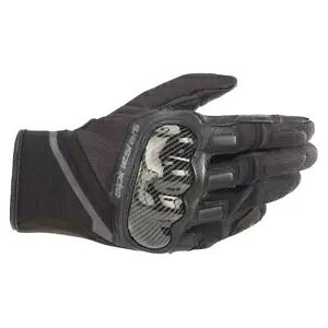 Alpinestars N[ I[goC O[u V[g oCN T}[ O[u ubN ^[ Alpinestars Chrome Motorcycle Gloves Short Motorbike Summer Glove Black Tar