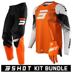 Shot Raw Burst 23 t gNX Lbg gNX [X W[W pc O[u IW Shot Raw Burst 23 Full Motocross Kit Motorcross Race Jersey Pants Gloves Orange