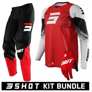 Shot Raw Burst 23 t gNX Lbg gNX [X W[W pc O[u bh Shot Raw Burst 23 Full Motocross Kit Motorcross Race Jersey Pants Gloves Red
