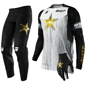 Shot Contact Rockstar tgNXLbg gNX[XW[WpcO[u Shot Contact Rockstar Full Motocross Kit Motorcross Race Jersey Pants Gloves