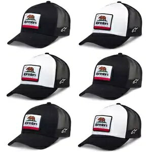 Alpinestars Cali 2.0 Xq jZbNX JWA x[X{[ Lbv Xibv obN ubN zCg bV Alpinestars Cali 2.0 Hat Unisex Casual Baseball Cap Snap Back Black White Mesh
