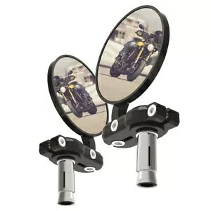 IbNXtH[h o[Gh~[ I[goC oCN o[Gh~[ ubN 7/8C`nho[ɓK Oxford Bar End Mirrors Motorcycle Bike Barend Mirror Black Fits 7/8" Handlebars