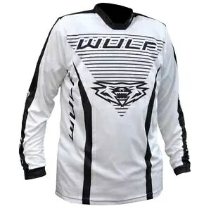 Wulfsport 大人用リニア モトクロス ジャージ 2023 モトクロス MX クワッド ATV トップ ホワイト Wulfsport Adults Linear Motocross Jersey 2023 Motorcross MX Quad ATV Top White