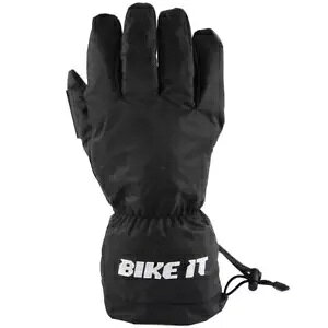 BikeIt 5 tBK[ oCN I[o[ O[u ~p h oCN O[u ubN BikeIt 5 Finger Motorcycle Over Gloves Winter Waterproof Motorbike Glove Black