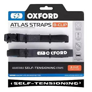 IbNXtH[h AgX I[goC Xgb` ו oCN Xgbv B Nbv 17 mm x 2 M AXt@g Oxford Atlas Motorcycle Stretch Luggage Bike Straps B-Clip 17 mm x 2 M Asphalt