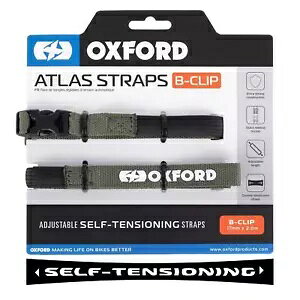 IbNXtH[h AgX I[goC Xgb` ו oCN Xgbv B Nbv 17 mm x 2 M n Oxford Atlas Motorcycle Stretch Luggage Bike Straps B-Clip 17 mm x 2 M Lichen