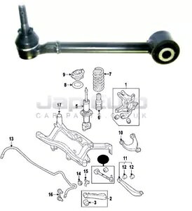 XogCxbJ W10 04-14 AgbNRg[bhA[ƃ{[WCg For Subaru Tribeca W10 04-14 Rear Track Control Rod Arm With Ball Joint