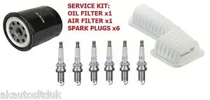 NTX Is200 99-05 ICGAtB^[ + 6 Xp[NvOT[rXLbg For Lexus Is200 99-05 Oil Air Filter + 6 Spark Plugs Service Kit
