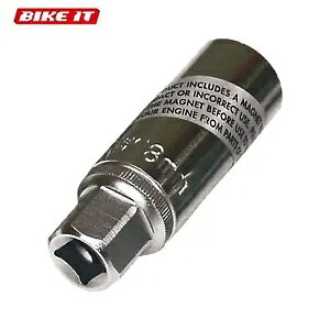18mm �X�p�[�N�v���O�\�P�b�g 3/8 �C���`�h���C�u Bike-It ���C���O���c�[�� NGK D �^�C�v�p 18mm Spark Plug Socket 3/8 Drive Bike-It Magnetic Removal Tool for NGK D Type �y���s�A���i�z