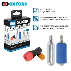 IbNXtH[h CO2 I[goC^CCLbgoCNpNC`[uX OX721 Oxford CO2 Motorcycle Tyre Repair Kit Motorbike Puncture Fix Tubeless OX721