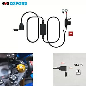 IbNXtH[h USB ^Cv A 3.0 AyA I[goC oCNdb GPS [dLbg Oxford USB Type A 3.0 Amp Motorcycle Motorbike Phone GPS Charging Kit