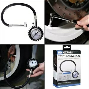 IbNXtH[hI[goC^C͌vvAiOԃXN[^[zC[[_[ PSI Oxford Motorcycle Tyre Pressure Gauge Pro Analogue Car Scooter Wheel Reader PSI