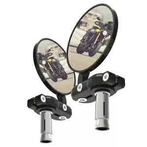 オックスフォード バーエンドミラー ペア ブラック OX577 オートバイ バイク 7/8インチ 22.2mm Oxford Bar End Mirrors Pair Black OX577 Motorcycle Motorbike 7/8" 22.2mm