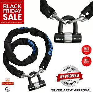 ̔ς݃ZLAIbNXtH[h 1.5 [g x 9.5 ~[gf[eBoCNI[goC`F[bN싞 SOLD SECURE OXFORD 1.5M x 9.5MM Duty Motorbike Motorcycle Chain Lock Padlock