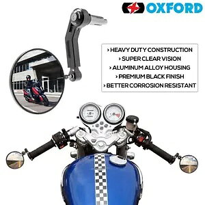 �I�b�N�X�t�H�[�h OX711 �~���[���v���~�A���A���~���j�o�[�T���I�[�g�o�C�o�C�N LHS Oxford OX711 Mirror Left Premium Aluminium Universal For Motorcycle Bike LHS �y���s�A���i�z