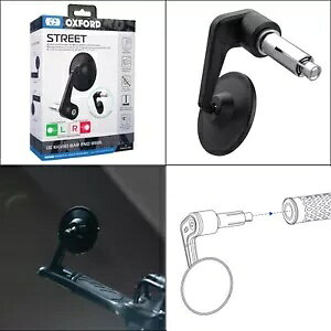 IbNXtH[h Xg[g  I[goC o[Gh ~[ jo[T oCN XN[^[ ubN Oxford Street Left Hand Motorcycle Bar End Mirror Universal Bike Scooter Black