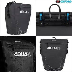 IbNXtH[h ANA V20 hI[goC pjA [gbv Th obO ubN Oxford Aqua V20 Waterproof Motorcycle Pannier Roll Top Saddle Bag Black