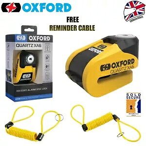 IbNXtH[h NH[c XA6 A[ I[goC fBXN bN CG[ ubN LK215 Oxford Quartz XA6 Alarm Motorcycle Disc Lock Yellow Black LK215