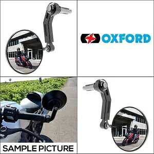 IbNXtH[h v~A A~jE E& I[goC o[Gh ~[ jo[T ubN Oxford Premium Aluminium Right & Left Motorcycle Bar End Mirrors Universal Black