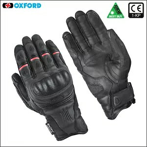 オックスフォード モンディアル ショート 防水レザー オートバイ グローブ アドバンス ツーリング 新品 Oxford Mondial Short Waterproof Leather Motorcycle Gloves Advanced Touring New