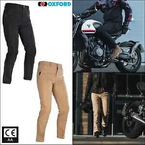 �I�b�N�X�t�H�[�h �I���W�i�� AA �`�m �I�[�g�o�C �p���c �h���o�C�N �u���b�N �T���h Oxford Original AA Chino Motorcycle Trousers Waterproof Motorbike Black Sand �y���s�A���i�z