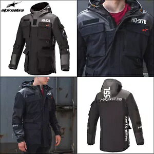 ApCX^[Y X fB[[ _CW p[J[ I[goC WPbg h c[O ubN Alpinestars X Diesel Daiji Parka Motorcycle Jacket Water Resistant Touring Black
