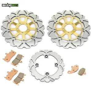 tgAu[L[^[fBXNpbh Kawasaki 900 ZX9R ZX900F (00 01) 2000 2001 Front Rear Brake Rotors Disc Pads For Kawasaki 900 ZX9R ZX900F (00 01) 2000 2001