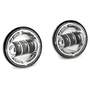 �n�[���[ 4.5 �C���` LED �t�H�O �p�b�V���O AUX �����v �N���[�� �c�A�[ �\�t�e�C�� ���g���b�N LLC-LPL-C Q8 Harley 4.5 LED Fog Passing Aux Lamps Chrome Tour Softail Letric LLC-LPL-C Q8 �y���s�A���i�z