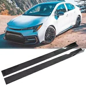 86.6 "J[{t@Co[TChXJ[gbvg^J[ SE XSE LE XLE 86.6" Carbon Fiber Side Skirts Extension Lip For Toyota Corolla SE XSE LE XLE