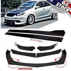g^ }gbNX tg op[ bv X|C[ Xvb^[ {fB Lbg & TCh XJ[g bvp For Toyota Matrix Front Bumper Lip Spoiler Splitter Body Kit & Side Skirts Lip
