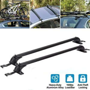 z_tBbg 43.3 "Ԃ̃gbv[tbNNXo[וJ[SLA bNt For Honda Fit 43.3" Car Top Roof Rack Cross Bar Luggage Cargo Carrier W/ Lock