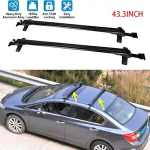 z_VrbN 12-2022 43.3 "Ԃ̃gbv[tbNNXo[ݕוLA For Honda Civic 12-2022 43.3" Car Top Roof Rack Cross Bar Cargo Luggage Carrier