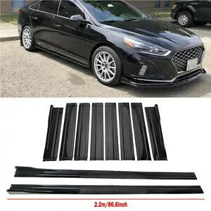q_C\i^pTChXJ[gXvb^[GNXeVbJ[plbv̂鍕 For Hyundai Sonata Side Skirts Splitter Extension Rocker Panel Lip Glossy Black