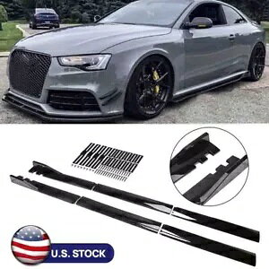 AEfB|vspJ[{t@Co[TChXJ[gbJ[plXvb^[bv - PP Carbon Fiber Side Skirt Rocker Panel Splitter Lip For AUDI Polypropylene - PP