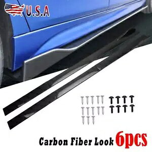 z_ VrbN nb`obN Z_ 17-21 J[{ 78.7 "TChXJ[g bJ[ pl bv For Honda Civic Hatchback Sedan 17-21 Carbon 78.7" Side Skirts Rocker Panel Lip
