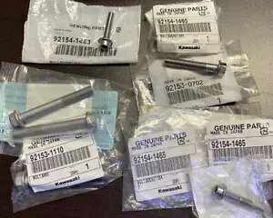 Kawasaki OEM {g n[hEFA bg Ninja KX H2 ZX 92154-1465 92153-0702 92153-1110 + Kawasaki OEM Bolt Hardware Lot Ninja KX H2 ZX 92154-1465 92153-0702 92153-1110 +