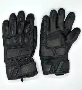 Firstgear q} ubN U[ V[g I[goC O[u Y TCY SM - 2XL Firstgear Himalayan Black Leather Short Motorcycle Glove Men's Sizes SM - 2XL