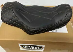 }X^O rA W[j[ _Ch V[g IW Xeb` 06-17 n[[ _Ci 75054MO Mustang Revere Journey Diamond Seat w/ Orange Stitch 06-17 Harley Dyna 75054MO