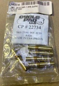 Cycle Pro Jets x5 ԃWFbg S  S Lup 0.026 C` jo[T 22734 Cycle Pro Jets x5 Intermediate Jets for S and S Carbs .026" Universal 22734