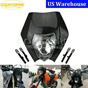 _[goCN wbhCg wbhv jo[T X[p[g MX Gf[ gNXoCNp Dirt Bike Headlight Headlamp Universal for Supermoto MX Enduro Motocross Bike