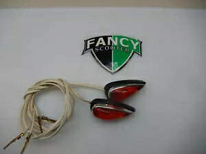 電動スクーター ティアドロップ型 レッドウインカー (24v) ペア electric scooter Tear drop shape Red Blinker ( 24v) Pair