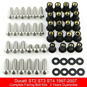 SȃtFAO{fB[N{gLbg Ducati X[p[X|[c 620/800/1000 ɓK Complete Fairing Bodywork Bolts Kit Fit For Ducati Super Sport 620/800/1000