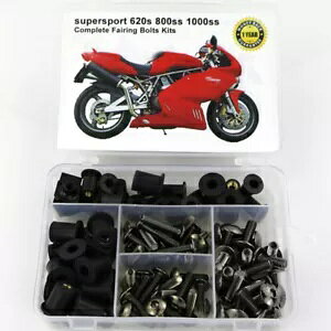 SȃtFAO{g{fBLbg Ducati X[p[X|[c 620/800/1000 `^ɓK Complete Fairing Bolts Body Kit Fit For Ducati Super Sport 620/800/1000 Titanium