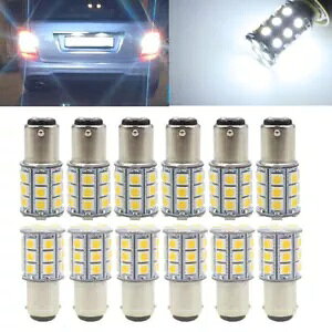 12x CE BA15D 27SMD RV マリン ボート トレーラー LED 電球 1076 ホワイト 12x CE BA15D 27SMD RV Marine Boat Trailer LED Light bulbs 1076 White