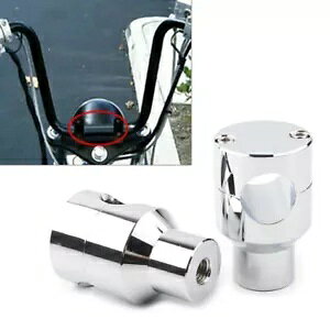 1C` I[goCnho[o[}EgA_v^[CU[NvtBbgn[[z_N[ 1" Motorcycle Handlebar Bar Mount Adapter Risers Clamp Fit Harley Honda Chrome