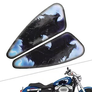 2X I[goC 3D XeIRKX^NXebJ[hpbhfJ[n[[ɓK 2X Motorcycle 3D Stereo Fuel Gas Tank Stickers Waterproof Pad Decals Fit Harley
