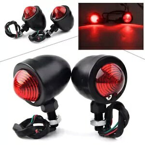 ubNI[goC 12V LED ECJ[ECJ[CWP[^Cgbhv Black Motorcycle 12V LED Turn Signals Blinker Indicator Light Red Lamp